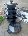 10 pieces Bosch cookware with silicone covers