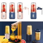 2-in-1 Portable 300ml Blender & Juicer – 6 Blade Smoothie Maker
