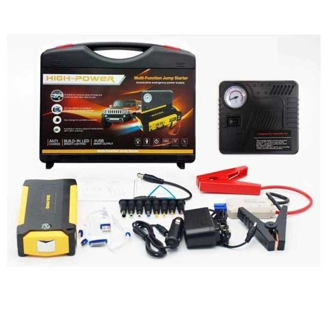 Portable Car Jump Starter Kit And Air Compressor