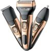 Daling 3 in 1 rechargeable men's grooming kit - razor head, nose trimmer head, hair clipper head