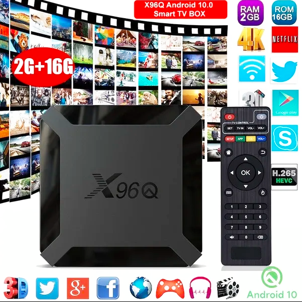 X96 Q Android 10 TV Box 2GB Ram 16GB Rom Quadcore Media Player ? Black - Image 5