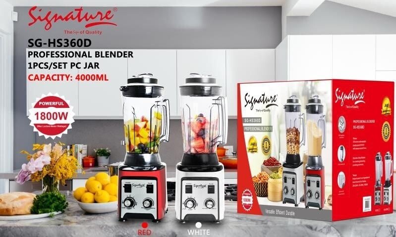 Signature  SG-HS360D 1800W Commercial Heavy Duty Blender with a 4 ltrs Jug