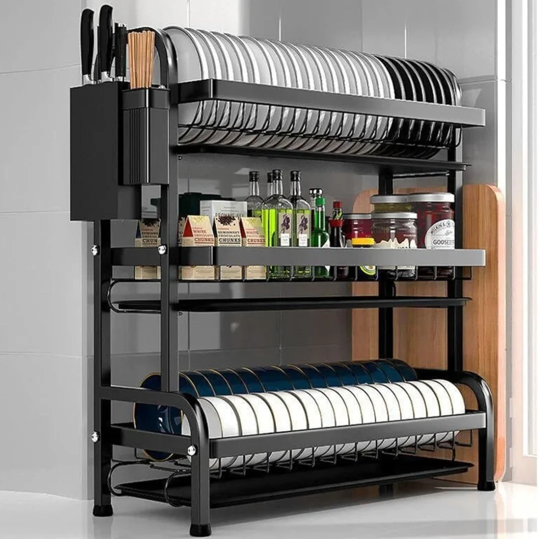 3 Tier Dish Racks for Kitchen Counter, Dish Drainer Rack Stainless Steel Limited Time Offer