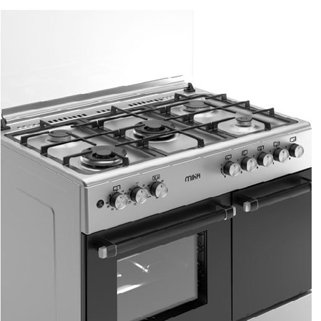 Alternative view of Mika 5 Gas (2 Wok) Burners MST90PU5GHI2WGC Cooker,With Gas Storage Cabinet,90cm”60cm