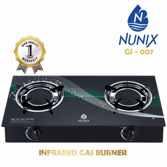 Nunix Low Gas Consumption-Infrared 2 BURNER Cooker