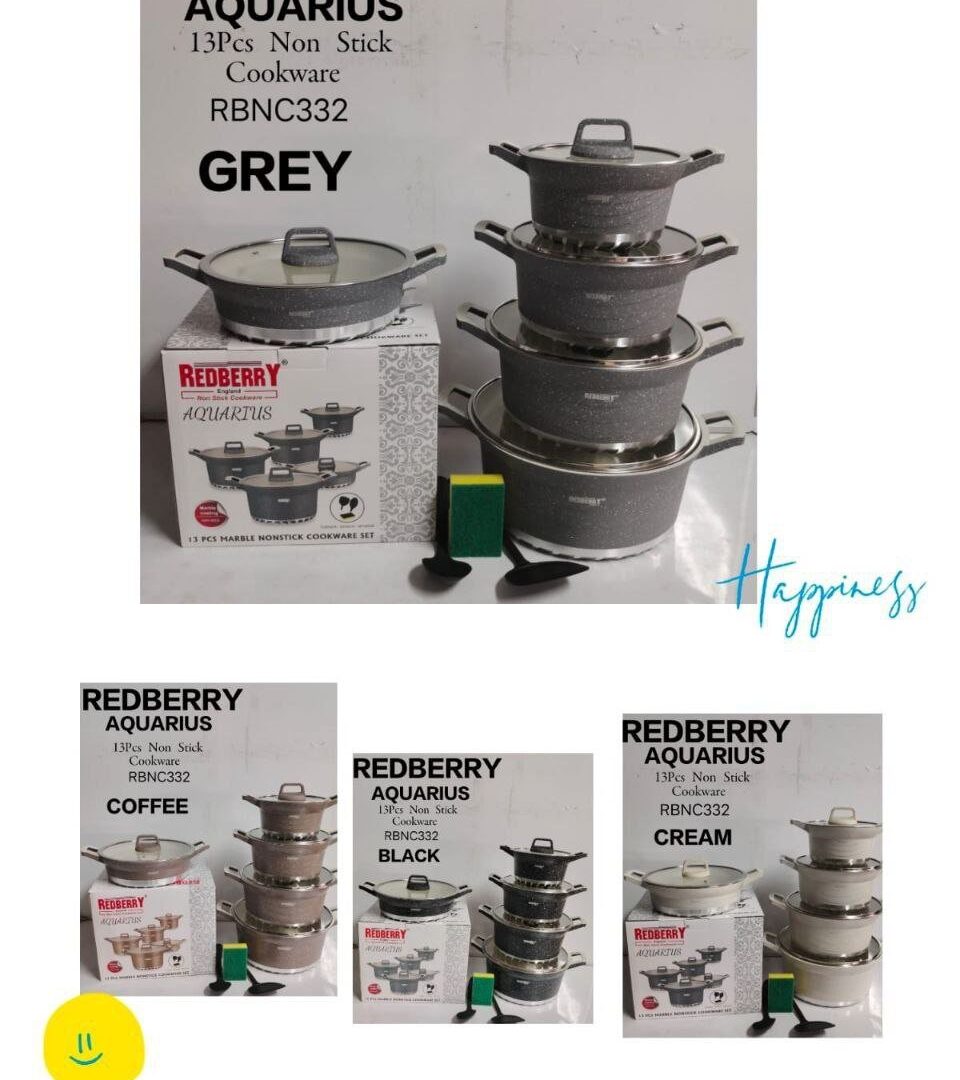 Alternative view of Redberry Aquarius 13 Piece Marble Non Stick Cookware Set