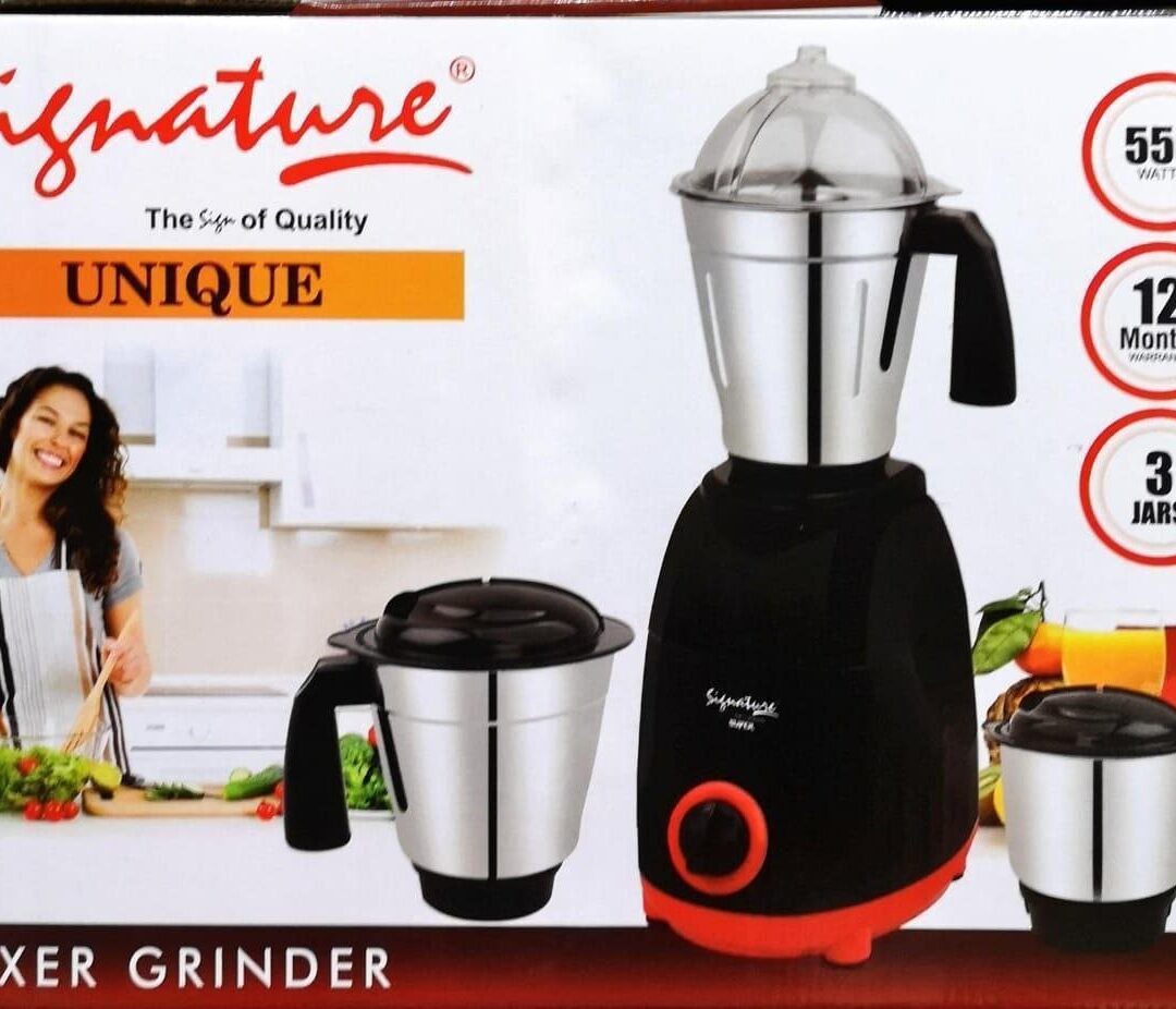 Signature 3in1 Grinder 550W Stainless Steel 3 Jars