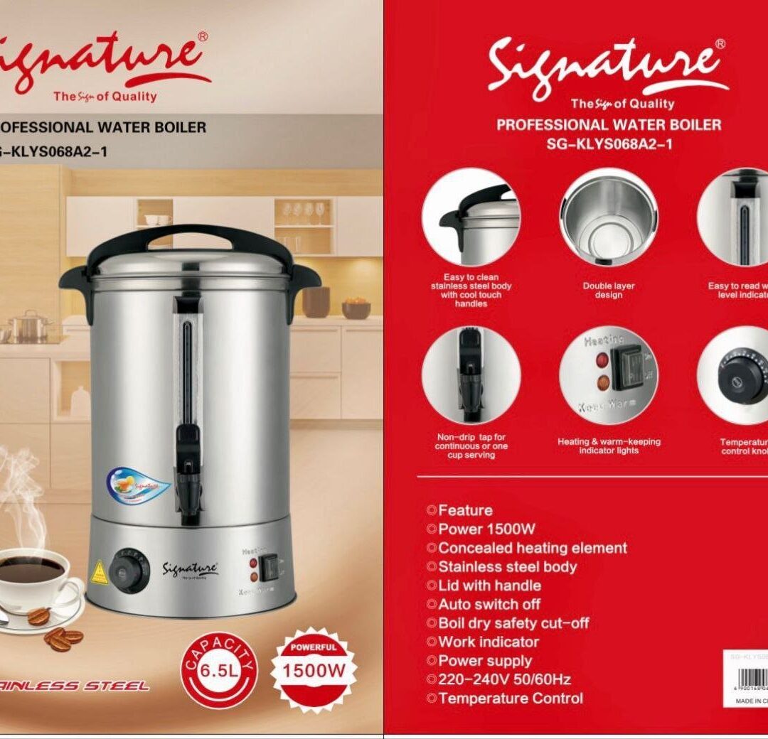 Signature electric tea boiler Tea urn heavy duty 6.5L 1500W