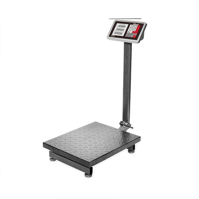 150Kg digital platform scale with guardrail and LED display for accurate weight measurement – ideal for shops, warehouses, and markets in Kenya.
