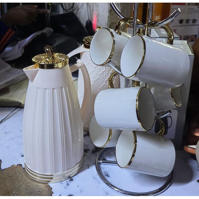 1L vacuum+flask 6 pcs mugs