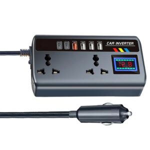 200W Fast Charging Car Power Inverter. 12V and 24V to 220V.