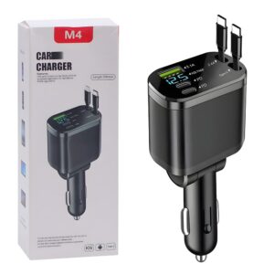 5-in-1 Mini Retractable Fast Car Charger