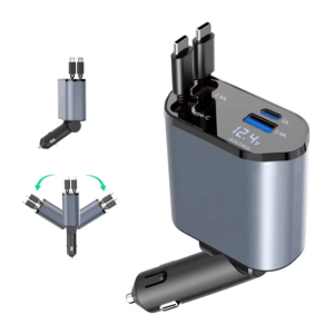 Fast Charge Pro, the 4-in-1 retractable car charger