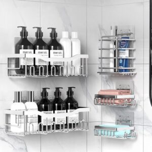 Premium Wall Mounted Bath Rack – Adhesive Shower Caddy & Bathroom Storage Shelf (No Drilling)